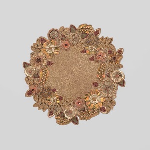 High Quality Hand-Beaded Glass Beaded Dining <b>Table</b> Placemat Custom Floral Design Classic Style <b>Low</b> Price Christmas Placemat - Product Image 5