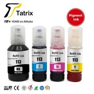 Tattatt113 C13T06B140 Pigment siyah mürekkep şişesi uyumlu renk su bazlı şişe dolum ECOTANK ET5150 için Epson için toplu mürekkep