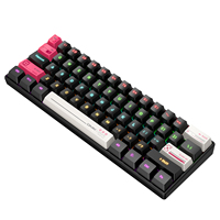 Clavier de jeu mécanique à profil bas ONIKUMA G55 filaire RGB 61 touches, budget, esthétique, interrupteur brun, rétroéclairage arc-en-ciel