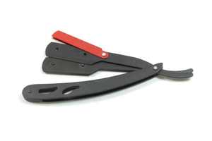 Beauty Care Barber Instruments Reusable Straight Barber Shaving <b>Razor</b> Black & Red Stainless Steel <b>Razor</b> CE Approved - Product Image 2