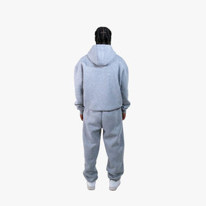 Men's Casual Winter Zipper Oversize Tracksuit Hoodie Sweatpants Set XL Custom Printed <b>Fleece</b> <b>Jogger</b> Plus Size With Logo - Product Image 4