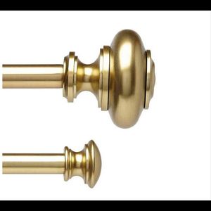Unique geometric shaped metal curtain rod finials perfect for modern minimalist and elegant home curtain <b>hanging</b> solutions - Product Image 6