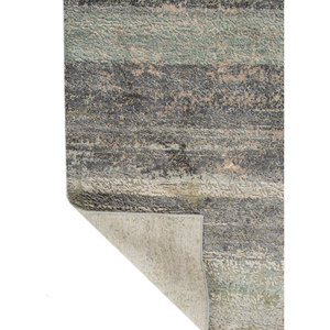 Tapis en laine et soie noués à la main Entropy Ivory, coton biologique, motif abstrait, pour couloir, salon, tapis en jute pour la décoration intérieure - Product Image 5