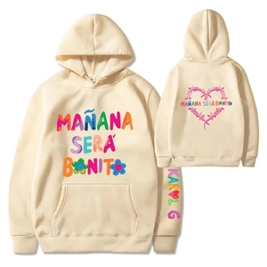 Sweat-shirts à capuche d'hiver coupe-vent écologiques personnalisés de haute qualité, avec impression sérigraphique en relief de lettres, manches classiques et finition vintage. - Product Image 2