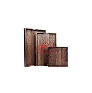 Lot de 3 tailles de plateaux de service en bois - Product Image 1