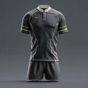 Uniforme de rugby par sublimation, maillot de football à boutons, haut de maillot de football, short de rugby, uniformes d'entraînement de rugby - Product Image 3