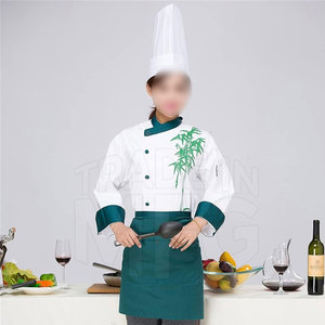 Bajo MOQ Uniformes de chef unisex de secado rápido Nueva llegada Personalizable Restaurante Bar Hotel Uniformes de cocina con logotipo propio teñido liso - Product Image 6