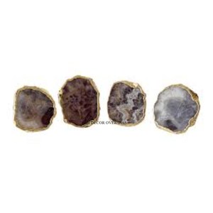 Sous-verres très vendus, design de qualité supérieure, métal plaqué or, décoration de table pour la maison, l'hôtel, les mariages et les fêtes, anneaux de serviette de luxe - Product Image 1