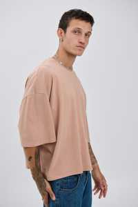 Ropa de calle de moda urbana OEM para hombre 100% algodón Boxy Fit Drop Shoulder recortada longitud personalizada 3D Puff impresión camisetas para hombre - Product Image 4