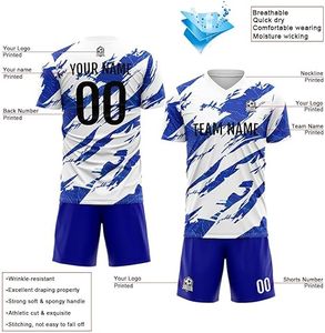 Customizable Soccer Uniform <b>Set</b>-100% Cotton Quick Dry Unisex Adult All Seasons - Product Image 3