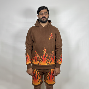 Ensemble sweat-shirt et short en coton respirant à 100 %, deux pièces, imprimé graphique, coupe ample, taille élastique, bas de survêtement, ensemble sweat-shirt et short - Product Image 2