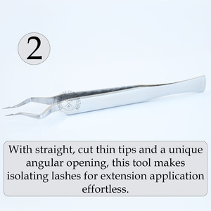 Professional Convenient Isolation Eyelash Secretion Forceps Tweezers for Grafting Stainless Steel <b>Lash</b> <b>Separator</b> Extension Tool - Product Image 3