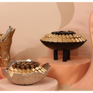 Bol à chocolat de table de conception fantaisie bol à chocolat en métal en aluminium de qualité exclusive bol de service de bonbons à vendre - Product Image 5