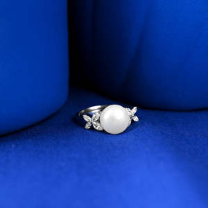 Anillos de Plata de Ley 925 de Primera Calidad para Mujer, Corte Marquesa, Diamante, Perla, Baño de Rodio, Anillo para Hombre, Joyería con Incrustaciones - Product Image 2