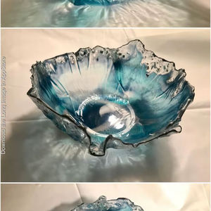 Ensaladera de resina de cocina y mesa, nuevo diseño, cuenco de resina para servir, vajilla hecha a mano para el hogar y el jardín, cuencos personalizados - Product Image 1