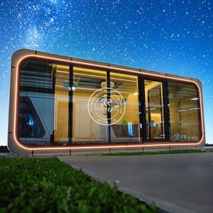 Chambres d'hôtel préfabriquées 2025, mini-maisons portables, capsules de cabines, espace de camping de luxe, capsule spatiale - Product Image 4