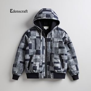 100% coton hommes veste à capuche léger Durable chaud décontracté coupe respirant vêtements d'hiver écologique toile en plein air mode - Product Image 5