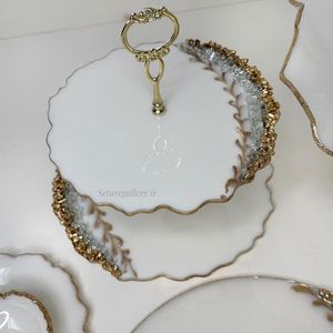 Soporte para pastel de resina con diseño de lava de la mejor calidad de resina para boda y cumpleaños, soporte decorativo y Decoración de mesa - Product Image 5