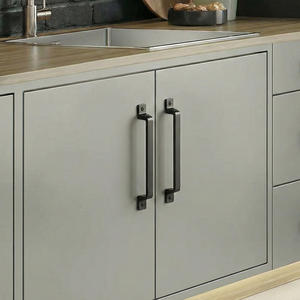 Poignées de meuble modernes en alliage de zinc noir mat, poignées de tiroir minimalistes, quincaillerie pour armoires de cuisine et penderies, accessoires de mobilier - Product Image 4