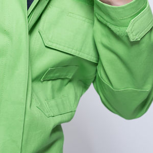 Algodón ignífugo personalizado Vis reflectante seguridad sarga nivel Vapor-protector 800C resistencia al calor costuras soldadas trabajador en general - Product Image 5