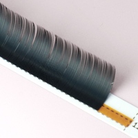 Extensiones de Pestañas de Seda de Cachemira Negra Mate Premium - Pestañas Individuales Hechas a Mano, Veganas y Libres de Crueldad Animal