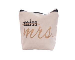 Bolsa de Cosméticos Grande de Lona de Algodón Ecológica Multicolor, con Cierre y Logotipo Personalizado, Moderna, para Mujeres y Niñas - Product Image 1