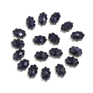 ลูกปัดหินซันสโตนสีดำรูปทรงเมฆ แกะสลักด้วยมือ ขัดเงา ขายส่งอัญมณี - Product Image 3