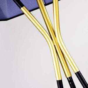 Lampadaire en tissu blanc en forme de champignon pour la décoration intérieure de salon de luxe moderne, élégant, support doré LED pour la maison et le bureau - Product Image 4