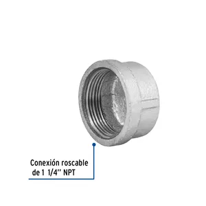 Foset 1-1/4 \ "spina femmina di 4 unità raccordi per tubi in acciaio zincato - Product Image 2