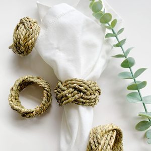 <b>Christmas</b> <b>table</b> decoration natural seagrass dinner napkins <b>cloth</b> ring sea grass napkin rings - Product Image 3