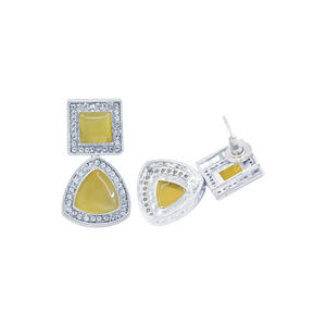 Alex Jewellery-Conjunto de collar de Gargantilla Kundan cuadrado y triángulo de aspecto atractivo indio - Product Image 6