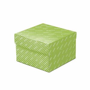 กล่องของขวัญแข็งแรงพร้อมฝาเปิดด้านล่าง ขนาด 15x15x10 ซม. สีขาว ทำจากวัสดุรีไซเคิล  สามารถปรับแต่งลายนูนได้ - Product Image 1