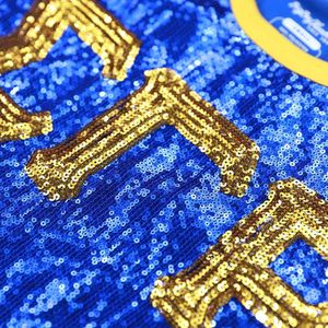 Sigma Gamma Rho SGRho camiseta de lentejuelas azul real oro letras griegas brillo superior bordado hermandad ropa fiesta camiseta - Product Image 6