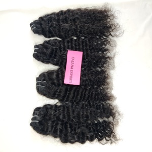 Raw 100% Unprocessed Indian Virgin Temple Machine Double Weft Deep Wave Weaving Raw Processing None Human Hair <b>Extensions</b> - Product Image 5