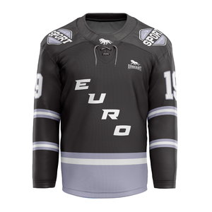Maillot de hockey sur glace en polyester personnalisé avec broderie et impression du nom de l'équipe OEM Maillot d'équipe de hockey sublimé à bas quantité minimale de commande maille à fossettes - Product Image 5