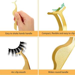 Pinces à épiler en acier inoxydable pour extensions de cils en gros avec logo personnalisé, outils de beauté de haute qualité, ciseaux et applicateur modèle - Product Image 6