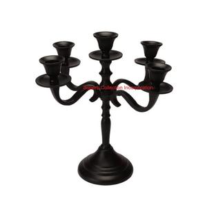 Vente en gros de candélabres en métal à 5 bras de conception fantaisie Bougeoir décoratif de Noël pour les fêtes de mariage et toutes les occasions - Product Image 2