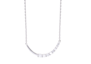 Journey 0.50 Carat rond FG/VS Lab Grown Diamond Collier en argent sterling de 18 pouces Disponibilité en gros - Product Image 4