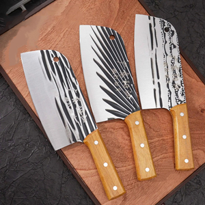 <b>Sharp</b> Stainless Steel Forged <b>Kitchen</b> Butcher Slicing <b>Knife</b> Chopping Bone <b>Knives</b> with Wood Handle - Product Image 2