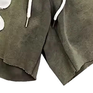 Pantalones cortos de algodón de etiqueta privada con bordado desgastado Tamaño XS Venta caliente Último diseño Pantalones cortos de lavado ácido - Product Image 3