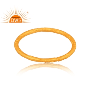 Anillo de banda apilable chapado en oro de 18 quilates de plata de ley de la mejor calidad, joyería fina Demi para mujer, regalo para ella - Product Image 3