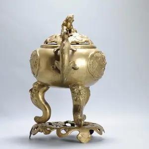 Brûleur d'encens en laiton de luxe, design traditionnel vintage décoratif, religieux, best-seller, 100% naturel et durable - Product Image 4