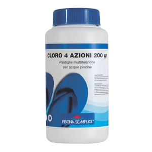 Cloro Simple de 4 Acciones, 200g, Tratamiento para Piscinas sin Cobre, Alta Eficiencia, Forma Rectangular, Anti-Algas - Product Image 1