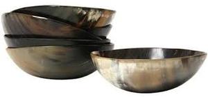 Bol de service en corne moderne artisanal indien décor à la maison intérieur vaisselle bols à pâtes finition naturelle et bols de décor colorés - Product Image 5