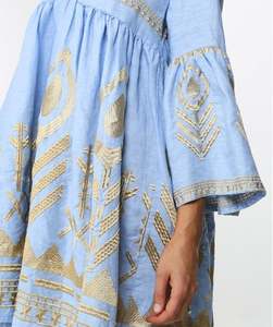 Mini abito a tunica in stile messicano ricamato floreale a maniche lunghe da <span class=keywords><strong>donna</strong></span> numero di modello di taglia libera di moda etnica più ricercato - Product Image 5