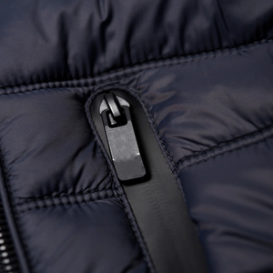 <b>Men's</b> Comfortable Woolen Puffer <b>Jacket</b> with Stand Hood Zipper Custom Logo Printed <b>Smart</b> <b>Casual</b> Winter Wear OEM Service Available - Product Image 6