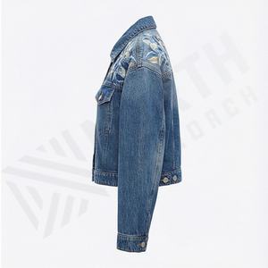 Chaqueta Casual de Invierno para Hombre, de Mezclilla Teñida, Antiarrugas, de Algodón Transpirable, Color Personalizable, Estilo Urbano de Moda - Product Image 3