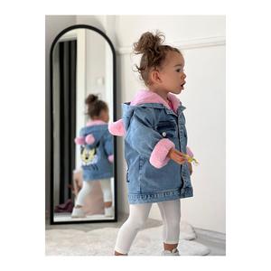 Cappotto di jeans rosa peluche Minnie