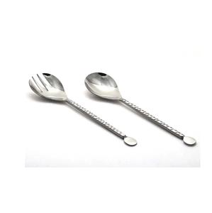 Servidor de ensaladas de acero inoxidable, juego de cubiertos de Metal, cuchara y tenedor para servir ensalada, nuevo diseño - Product Image 5
