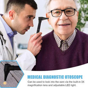Juego de Instrumentos de Otoscopio Manual Portátil de Acero Inoxidable Quirúrgico Astrin con Luz de Alto Brillo para Inspección Diaria del Oído - Product Image 4